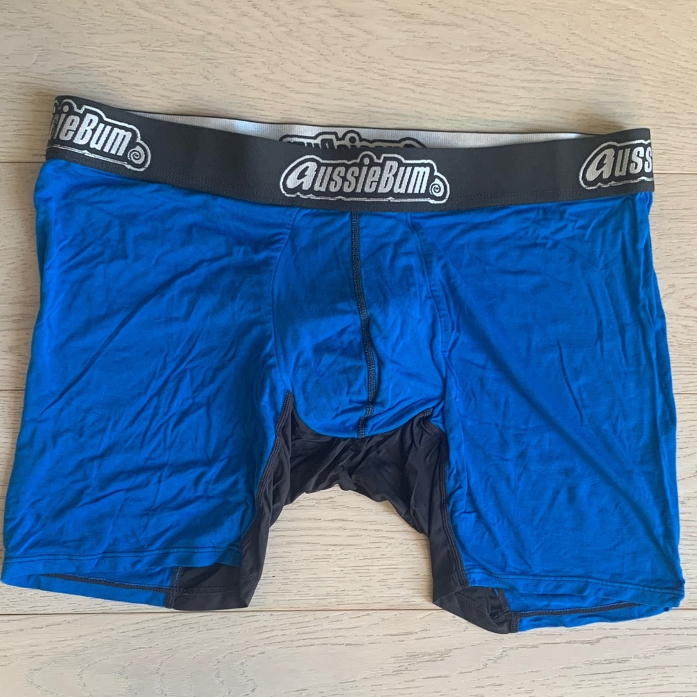 AussieBum Men's Classic Blue Boxer Briefs